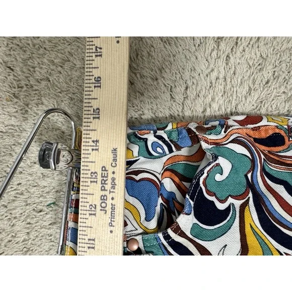 Wrangler Women's High Rise Flare Jeans Pants In Latigo Print Size 26 Retro Hippy - Picture 9 of 14